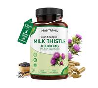 Milk Thistle High Strength 10000mg | 400mg Silymarin per Capsule | 90-Day Supply | Enhanced with Black Pepper | Herbal Supplement for Liver Detox | Lab Tested