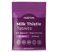 Milk Thistle High Strength Tablets 10,500mg & 80% Silymarin Per Serving | 120 Tablets | Milk Thistle Herbal Supplement | Vegan & UK Made