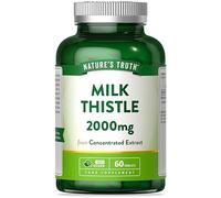 Milk Thistle High Strength Tablets 2000mg | 40:1 Seed Extract Supplement | 2 Months Supply | Silybum Marianum | 60 Vegan Tablets | Nature's Truth