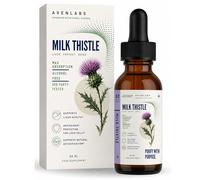Milk Thistle Liquid Drops 3000mg, Liver Support with Choline, Artichoke, Dandelion & Ginger Root, Alcohol Free, Vegan Formula, 60ml