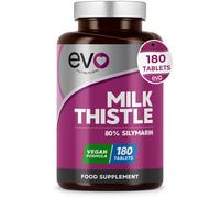 Milk Thistle Tablets | 80% Silymarin | 180 Tablets | Vegan Supplement | Milk Thistle Capsules Alternative | Made in The UK