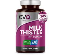 Milk Thistle Tablets | 80% Silymarin | 365 Tablets | Vegan Supplement | Milk Thistle Capsules Alternative | Made in The UK