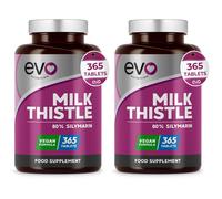 Milk Thistle Tablets | 80% Silymarin | 365 Tablets | Vegan Supplement | Milk Thistle Capsules Alternative | Made in The UK (Pack of 2)