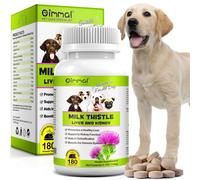 Milk Thistle Tablets for Dogs, 180 Tablets Supports Liver Function, Detoxification, Immune System Heath, Natural Supplement