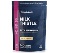 Milk Thistle Tablets | High Strength 240 Vegan Tablets | 8-Month Supply | Silybum Marianum Extract | Recyclable & Resealable Pouch | by Horbaach
