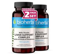 Milk Thistle with Artichoke Extract, Dandelion Root & Choline - Normal Liver Health Supplement - 200 Capsules by BIOHERBA
