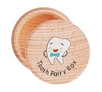 Milk Tooth Box - Natural Wood Holder Designed For Teeth Storage And Memory Storage | Safe Keepsake Box For Children's First Tooth,