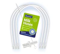 Milk Tube Hose Set for Jura ENA E8,GIGA 6 10 W10,IMPRESSA J6 J8 J8twin Z5 Z6 Z7 Z8 Z9 Z10, S8 S80 WE8 Fully Automatic Coffee Machines(3X Milk Hoses 36cm, 6X HP3 Milk Hose Connectors, Cleaning Brush)