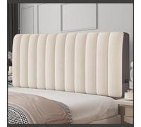 Milk Velvet Bed Head Cover, King Double Queen Single Bed Headboard Cover Quilted Comfortable Stretch Headboard Slipcover Backrest Protector Dust Cover For Bedroom Decoration ( Color : Ivory white , Si