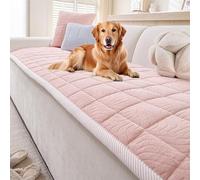 Milk Velvet Couch Cover All Seasons Sofa Seat Covers 2 3 4 Seater Sofas Protectors From Pets Sofa Topper Non-Slip Washable Sofas Slipcovers Living Room Furniture Saver(Pink,60x150cm)