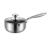 Milk Warmer Pot - Sauce Pot | Nonstick Honeycomb Pattern Cookware with Lid Rust-Proof for Cafe Commercial Brewing Steaming Serving Baking Kitchen