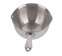 Milk Warmer Pot, Stainless Steel Small Saucepan Mini Butter Warmer Pot with Long Heatproof Handle, Milk Pan Cookware for Induction Electric Gas (300ML)