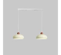Milk White Farmhouse Light Fixture Nordic E27 Hanging Lamp Large Kitchen Island Ceiling Light Industrial Dome Ceiling Lamp Dining Room Large Vintage Light for Indoor/35Cm/2Light