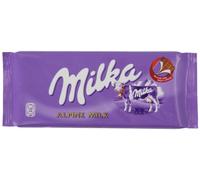 Milka Alpine Milk Chocolate Bar 100 g (Pack of 22)