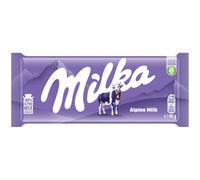Milka Alpine Milk Chocolate Bars, Smooth and Creamy 90 g, Bulk Buy (Pack of 25)