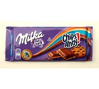 MILKA chocolate bar - Alpine milk & Chips Ahoy! - 100 gr x 8 BARS - Swiss made