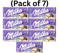 Milka Chocolate Oreo White 100g Smooth & Creamy Cookie Crunch (Pack Of 7)