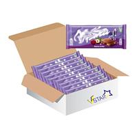 Milka Chocolate Varieties Collection- Delicious Chocolate Snack Pack - Perfect for Sharing or On-the-Go (Half Box(11 Bars), Miilka Raisin And Nuts 100g)