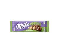 Milka Mmmax Alpine Milk Chocolate Bar with Whole Hazelnuts, Large Creamy Chocolate Packed with Crunchy Nuts 250 g Bar (Pack of 1)