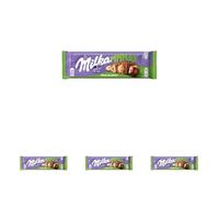 Milka Mmmax Alpine Milk Chocolate Bar with Whole Hazelnuts, Large Creamy Chocolate Packed with Crunchy Nuts 250 g Bar (Pack of 4)
