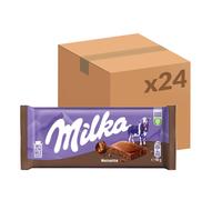 Milka Noisette Hazelnut Alpine Milk Chocolate Bar, Smooth and Creamy Chocolate Made With 100% Alpine Milk, Perfect for Sharing, Bulk Buy, 90 g (Pack