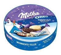 Milka Oreo Christmas Plate Mixture Of Alpine Milk Chocolate 197g