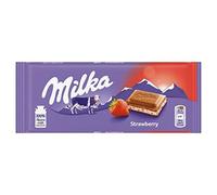 Milka Strawberry Chocolate Bars 100g ( Pack of 22 )