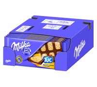 Milka Tuc Cracker Chocolate made from fine Alpine milk 87g 10 Pack