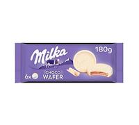 Milka Wafer Chocolate | Milka Choco Wafer | Wafers with Cocoa Cream & White Chocolate Cover | Milka Cookies | 6.34 Ounce Total Weight