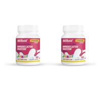 Milkaid Junior Lactase Enzyme Chewable Tablets for Lactose Intolerance Relief, Prevents Gas, Bloating & Diarrhoea, Fast Acting Dairy Digestive Supplement, Gluten Free & Vegan, 60 Count (Pack of 2)