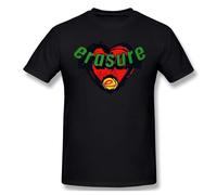 MILKGROUND Erasure-Victim-Of-Loveby-Rob3232-Men-s-Basic-Short-Sleeve-T-Shirt-Funny-Graphic-R229-Tshirt (2) Black XL