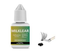 MILKLEAR Eyelash Extension Glue for Sensitive Eyes Lash Glue for Eyelash Extensions at Home Low Fume No Irritation Lasting 2-3 Weeks Black Adhesive for Self Application or Professional Use