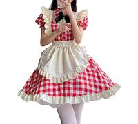 Milkmaid Dress,Girl Sweet Kawaii Costume Dress Oktoberfest Dirndl Dress Beer German Dirndl Dress Traditional Bavarian Carnival Party Cosplay Dress Up Outfit Victorian Dress