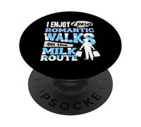 Milkman Dairy Farmer Long Romantic Walks On The Milk Route PopSockets Adhesive PopGrip