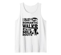 Milkman Dairy Farmer Long Romantic Walks On The Milk Route Tank Top