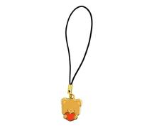 Milkmochabear Heart Mocha Mini Enamel Charm Authentic Merchandise (4" Inches Long) for Cell Phone Bags Camera Strap Cute Adorable Accessories Couples Matching Gift, Non-Precious Metal, No Gemstone