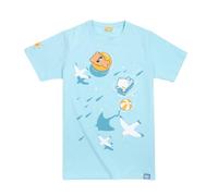 Milkmochabear Ocean T-Shirt in Light Blue Authentic Merchandise Cute Unisex Tee for Men and Women Soft Cotton Blend, Light Blue, Medium