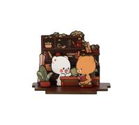Milkmochabear Tranquil Study Wooden Standee Authentic Merchandise (6.3 x 4.1 Inches) Cute Adorable for Home Office Decor Gifts Decoration Decorative Shelves