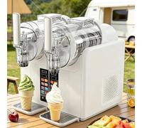 Milkshake and Slushie Machine 430W with Dual 2L Tanks | Color Screen Shows Cooling Status & Speed, Child Lock for Safety, Perfect for Home Use