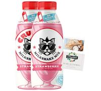 Milkshake Mix Bundle with Crusha Strawberry No Added Sugar 1L 2 Pack + Brightdale Kitchen Booklet