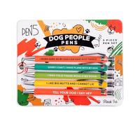 MilkToast Brands Funny Dog People Pens - Black Ballpoint Gag Gift Set for Dog Parents, Vet Techs, Pet Owners, and Coworkers