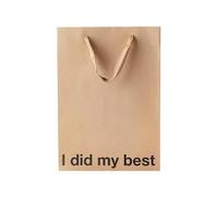 MilkToast Brands Funny Gift Bag, 11" x 8" x 4" Size, I did my best, Sarcastic Brown Kraft Paper Bag with Handles, Funny Gift Bag for Birthdays, Mother's Day, Holidays, Office Parties