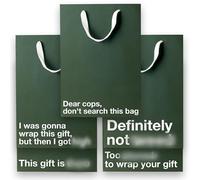MilkToast Brands Funny Gift Bags Set of 5 - Large 7 x 12 inch Kraft Gift Bags with Snarky Sayings - Reusable, Eco-Friendly Gag Gift Wrapping for Birthdays, Holidays, Mother's Day, Father's Day