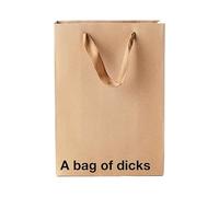 MilkToast Brands Funny Profanity Gift Bag - Medium Brown Kraft Paper Bags with Hilarious Snarky Sayings A Bag of Dicks - Gag Gift Wrapping for Birthdays, (11 x 8 x 4 in.)