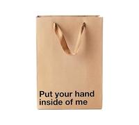 MilkToast Brands Funny Profanity Gift Bag - Medium Brown Kraft Paper Bags with Hilarious Snarky Sayings Put Your Hand Inside of Me - Gag Gift Wrapping for Birthdays, (11 x 8 x 4 in.)