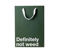 MilkToast Brands Funny Stoner Gift Bags - Medium Kraft Paper Gift Bag with Hilarious Snarky Sayings Definitely Not Weed - Gag Gift Wrapping for Birthday, White Elephant, Secret Santa (11 x 8 x 4 in)
