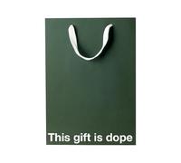 MilkToast Brands Funny Stoner Gift Bags - Medium Kraft Paper Gift Bag with Hilarious Snarky Sayings This Gift is Dope - Gag Gift Wrapping for Birthday, White Elephant, Secret Santa (11 x 8 x 4 in)