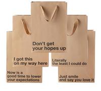 MilkToast Brands Snarky Gift Bag Set - 5 Pieces, Funny Inappropriate Birthday Wrapping