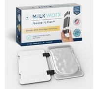 MilkWorx Freeze It Flat Breastmilk Storage Organizer - Patented BPA-Free Freezer Solution, 1-Pack - Fits Medela & Lansinoh Bags - Breastfeeding Essential, Space-Saving Accessory - Made in The USA