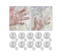 Milky Blank Skins Empty Stress Ball DIY Kit - 10 Pack Fillable Silicone Squish-y Making Set, 2026 New Blank Pressure Ball Skin DIY Kit,Handmade Squishies Stress Balls, Anxiety Relief Toys,